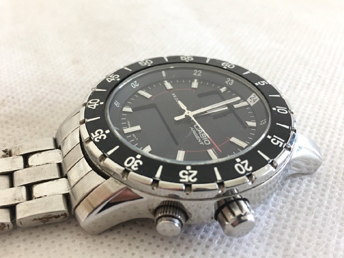 【O-10757】CAIO カシオ ARGENT エージェント クオーツ 腕時計 デジアナ ARG-700 現状品【千円市場】の画像5