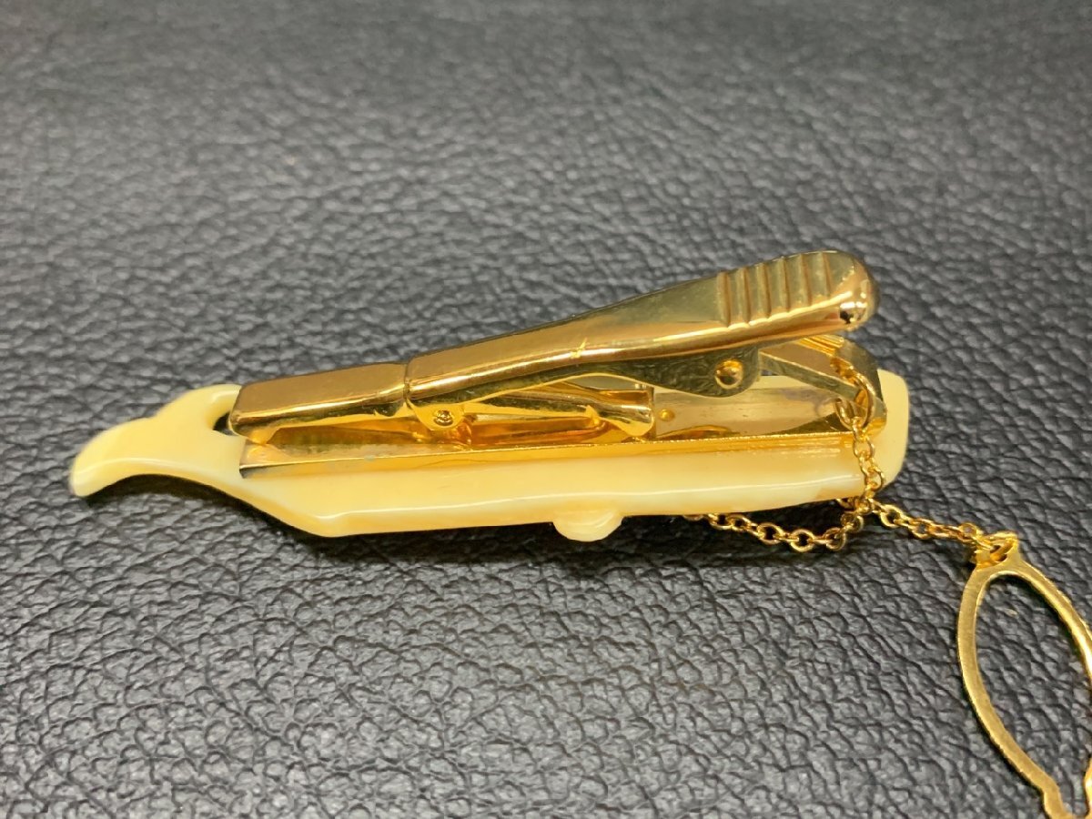 [OY-3148] unused . tooth handicraft dragon tiepin common carp ka light set [ thousand jpy market ]