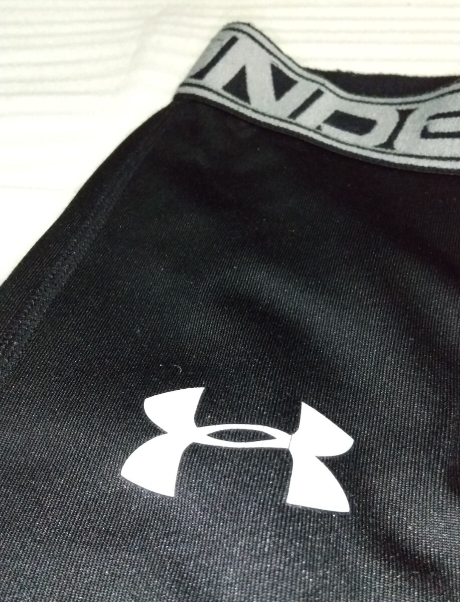 UNDER ARMOUR Under Armor спорт нижнее бельё трико размер XL черный чёрный серый GLAY белый цвет PERFORMANCE APPAREL длина 89cm