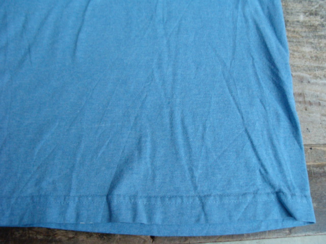 US古着 SPAM スパム ロゴプリント リンガーTシャツ 杢ブルー (M)【ネコポス可能】の画像7