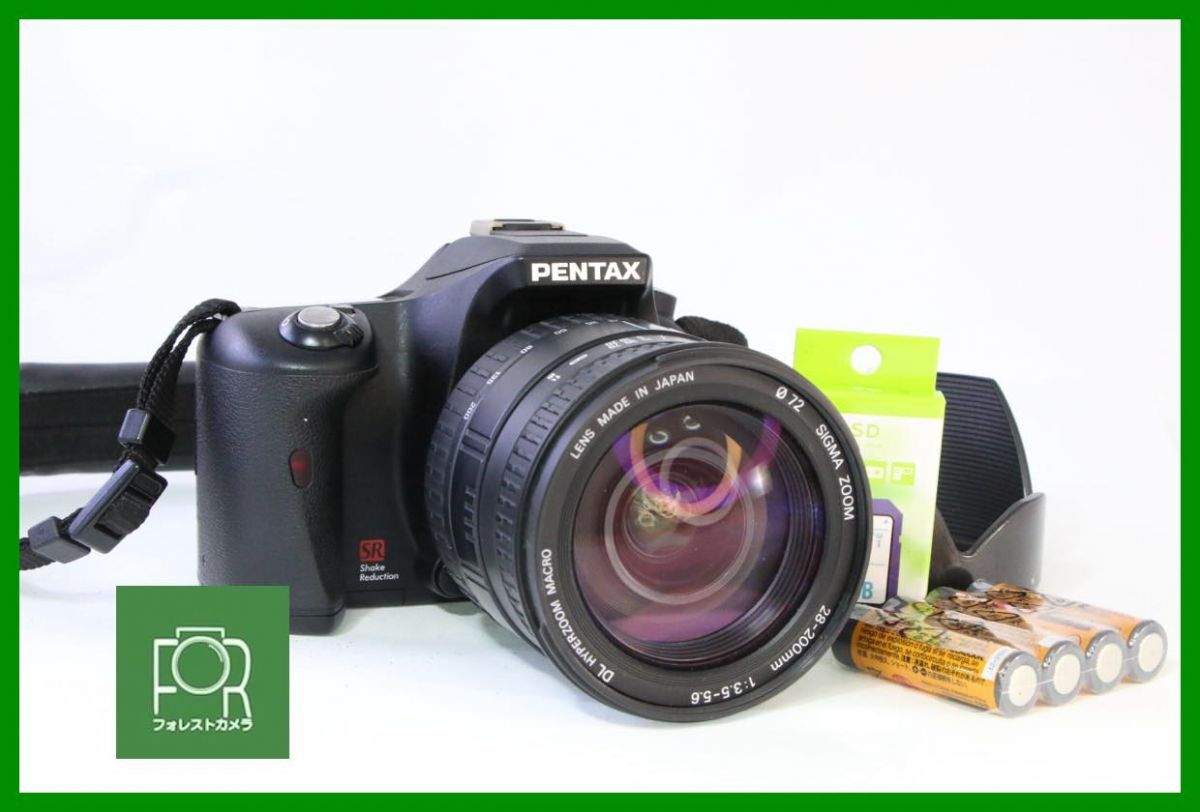 【動作保証・点検済】良品■到着後即使える■Pentax K100 D + Sigma 28-200mm Hyperzoom■単三電池対応■電池・4GB SDカード付き■PPP1217_画像1