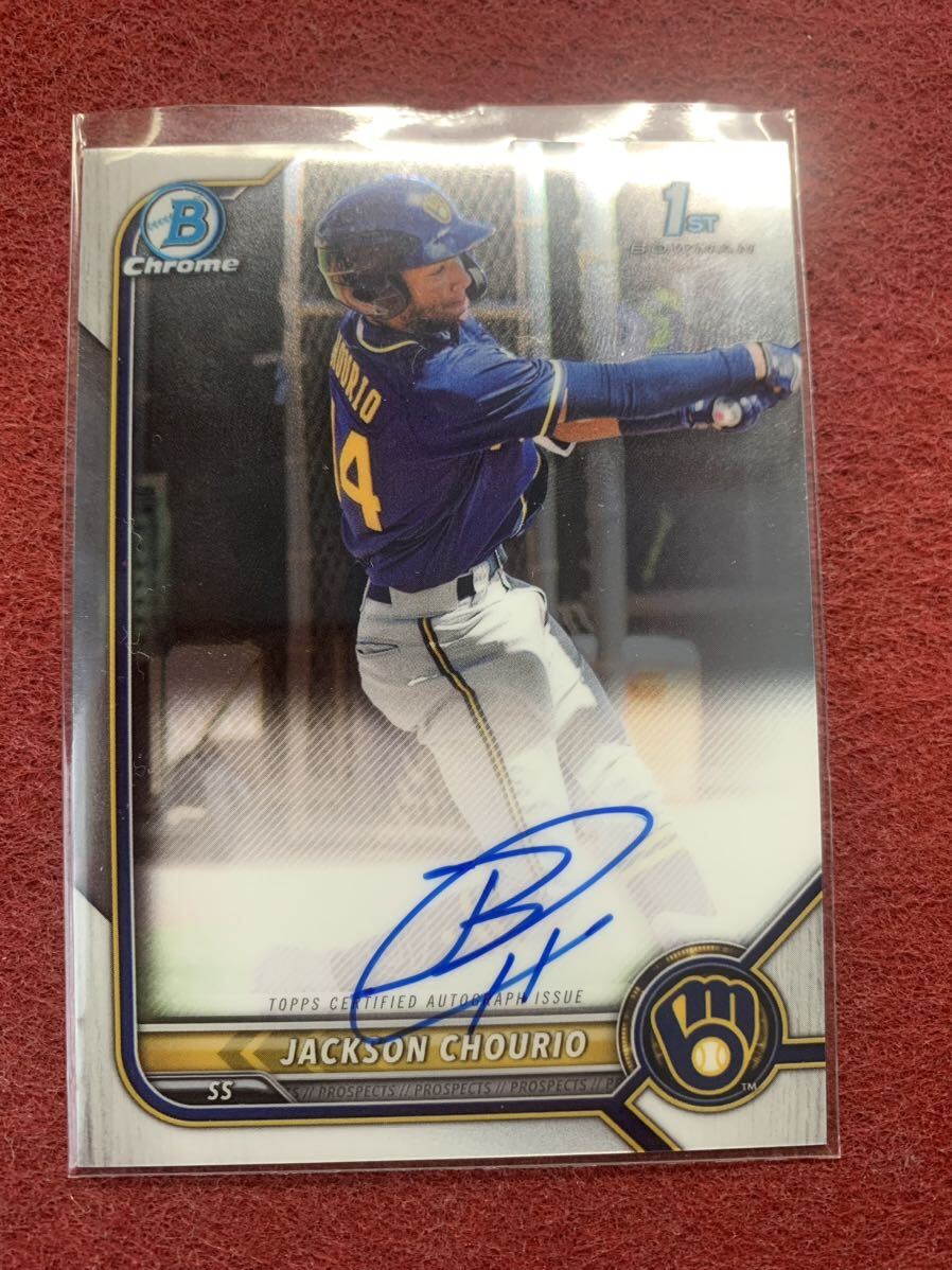 2022 TOPPS bowman 1st 【jackson chourio】auto の画像1