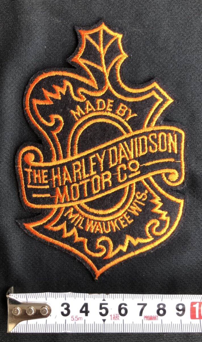 未使用ワッペン ハーレー 90Sビンテージ 刺繍ワッペン HARLEY DAVIDSON MADE BY MILWAUKEEWIS ハーレーダビッドソン _画像1