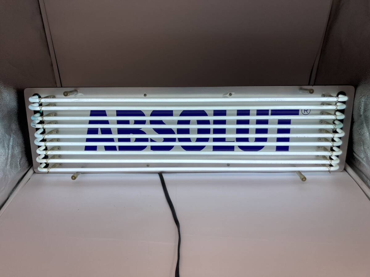 ABSOLUT　VODKA　電光看板　アブソルート　ウォッカ　飾り　壁掛け　BAR　飲食店 お酒　看板 ビンテージ インテリア　レトロ　広告　現状品