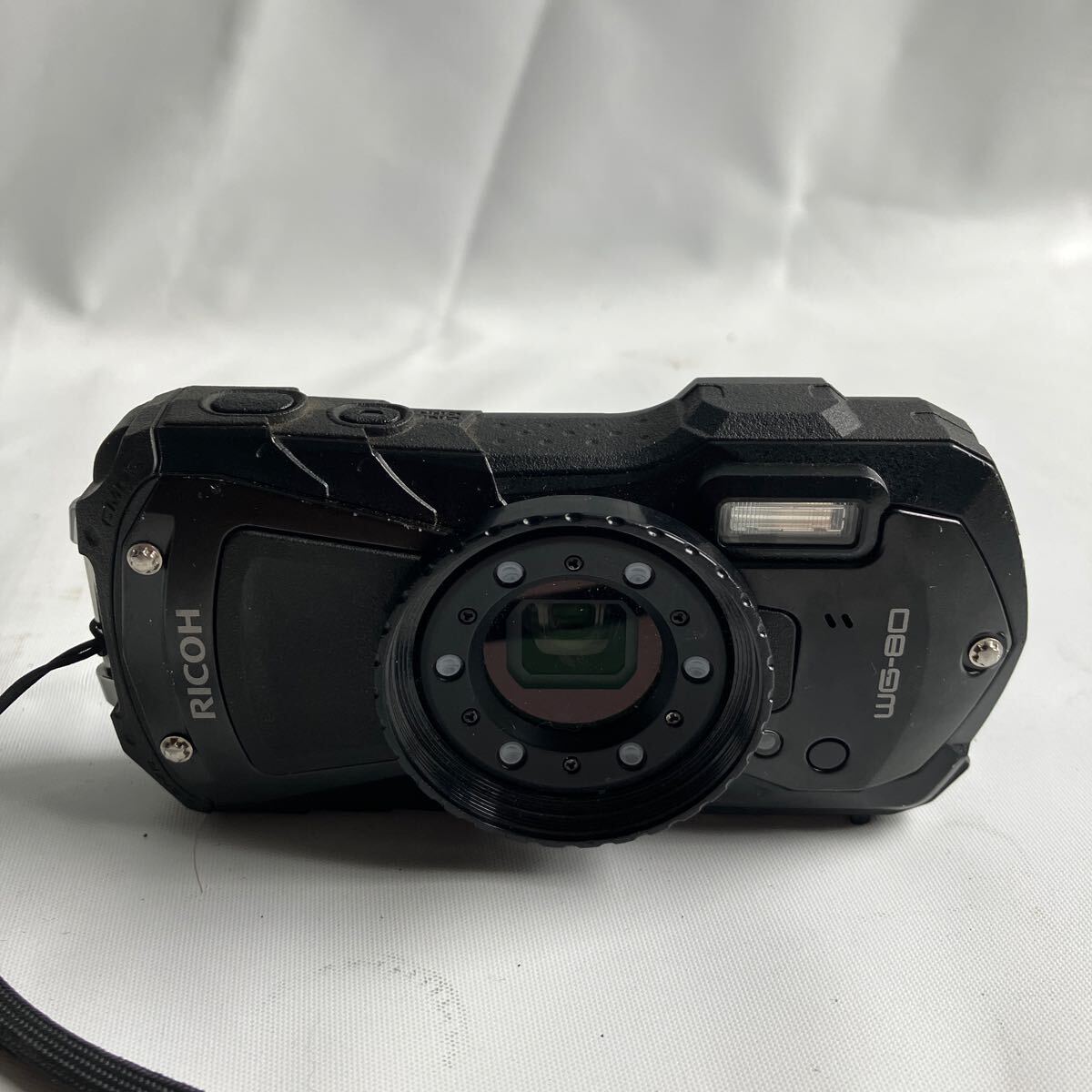 ▽【500円スタート】RICOH リコー デジタルカメラ WG-80 BLACK コンパクトデジタルカメラ 箱・取扱説明書付き 稼動品の画像4