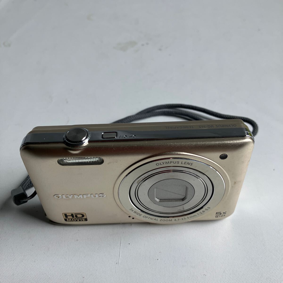 ▽【500円スタート】OLYMPUS オリンパス コンパクトデジタルカメラ VG-145 シャンパンゴールド　バッテリー付属 本体のみ_画像2