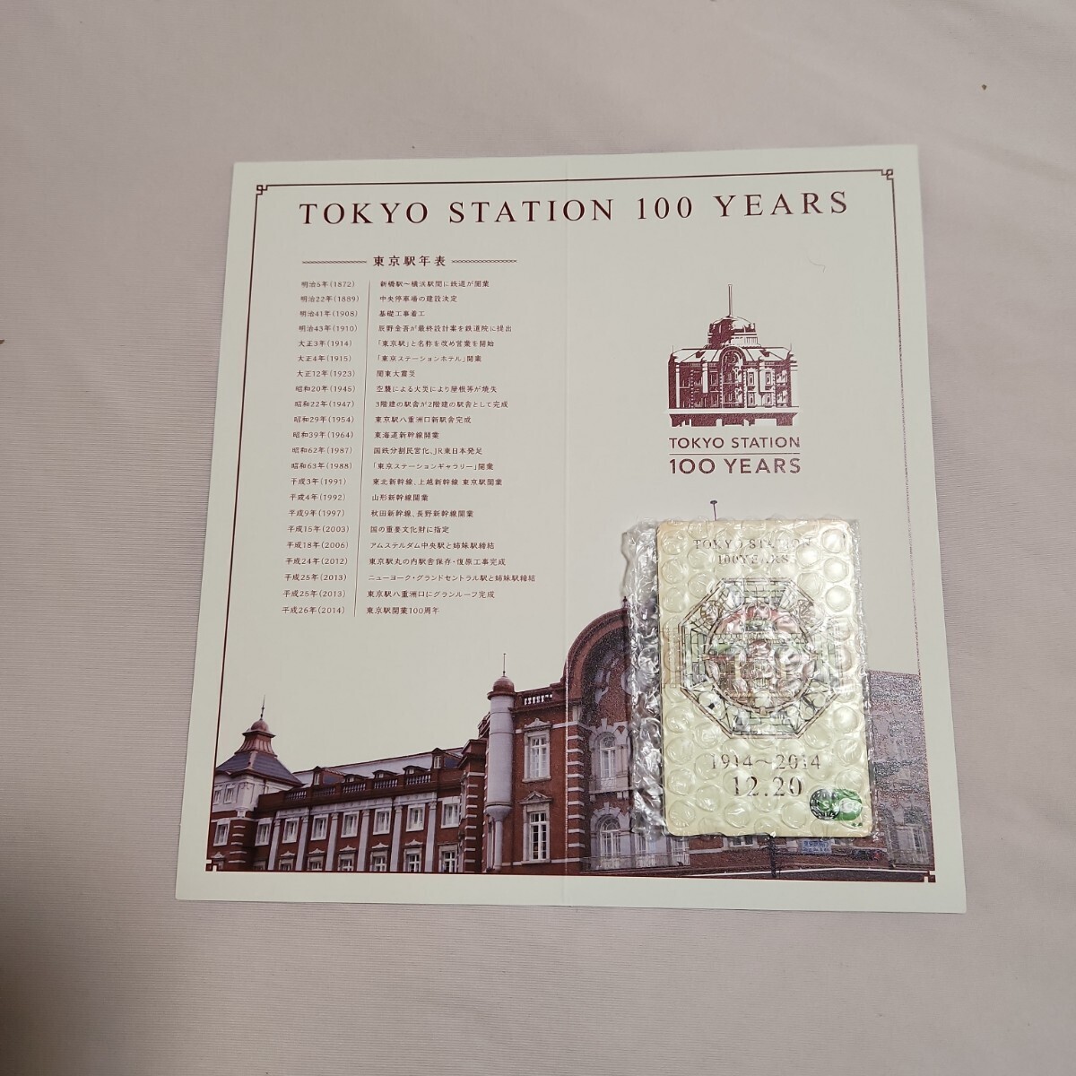 東京駅開業100周年記念Suica（チャージ無し）_画像1