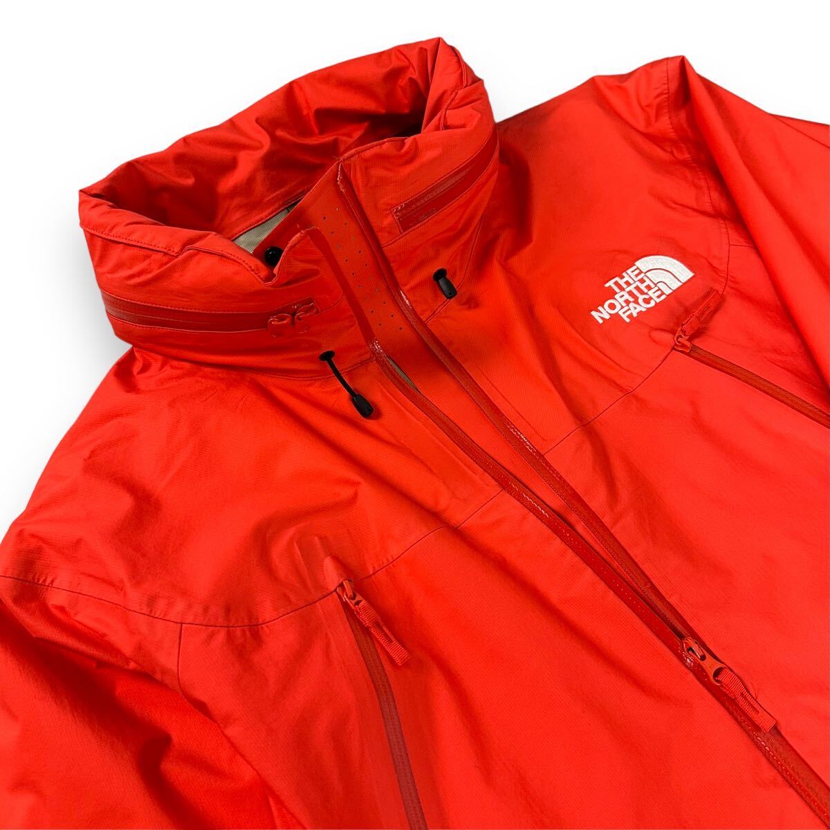 【美品】THE NORTH FACE ノースフェイス ゴアテックス クライムベリーライト ジャケット マウンテンジャケットパーカー オレンジ Lサイズ