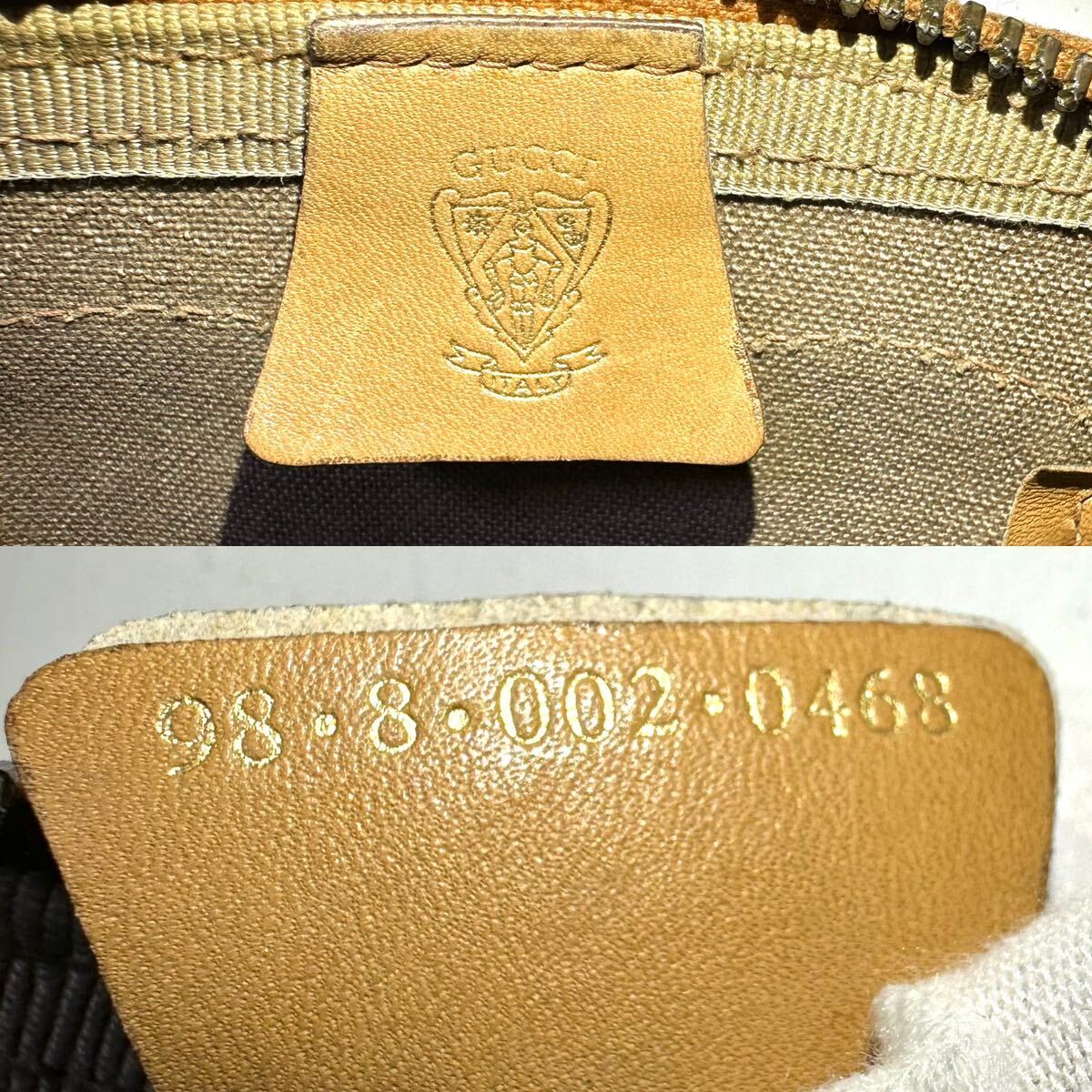 [ beautiful goods ]GUCCI Old Gucci GG pattern total pattern PVC leather Mini Boston bag handbag 98.002.3.0468 Gold metal fittings Italy made 