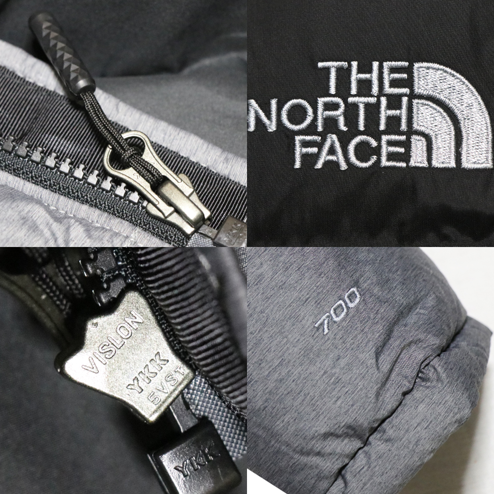 新品アメリカ正規品 THE NORTH FACE ノースフェース NUPTSE ヌプシ ダウンジャケット灰黒L_画像7