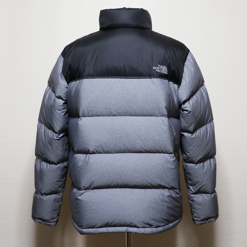 新品アメリカ正規品 THE NORTH FACE ノースフェース NUPTSE ヌプシ ダウンジャケット灰黒L_画像2