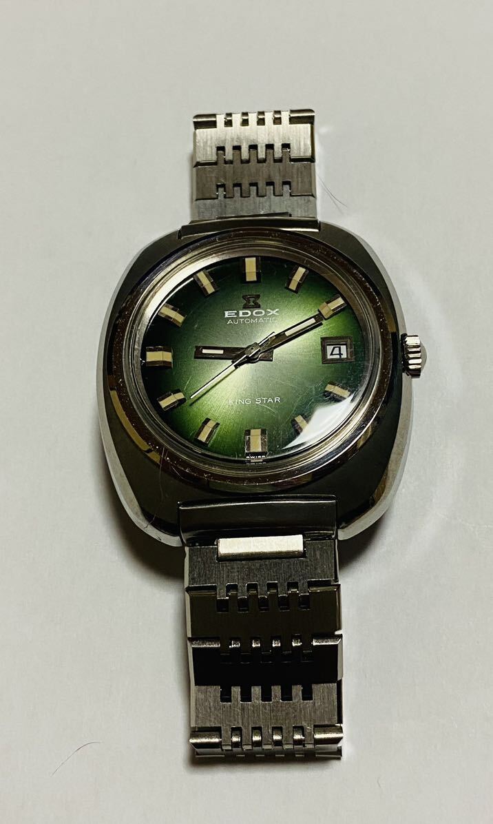 希少品 EDOX エドックス KING STAR キングスター AUTOMATIC 自動巻き メンズ 腕時計 未使用品の画像1