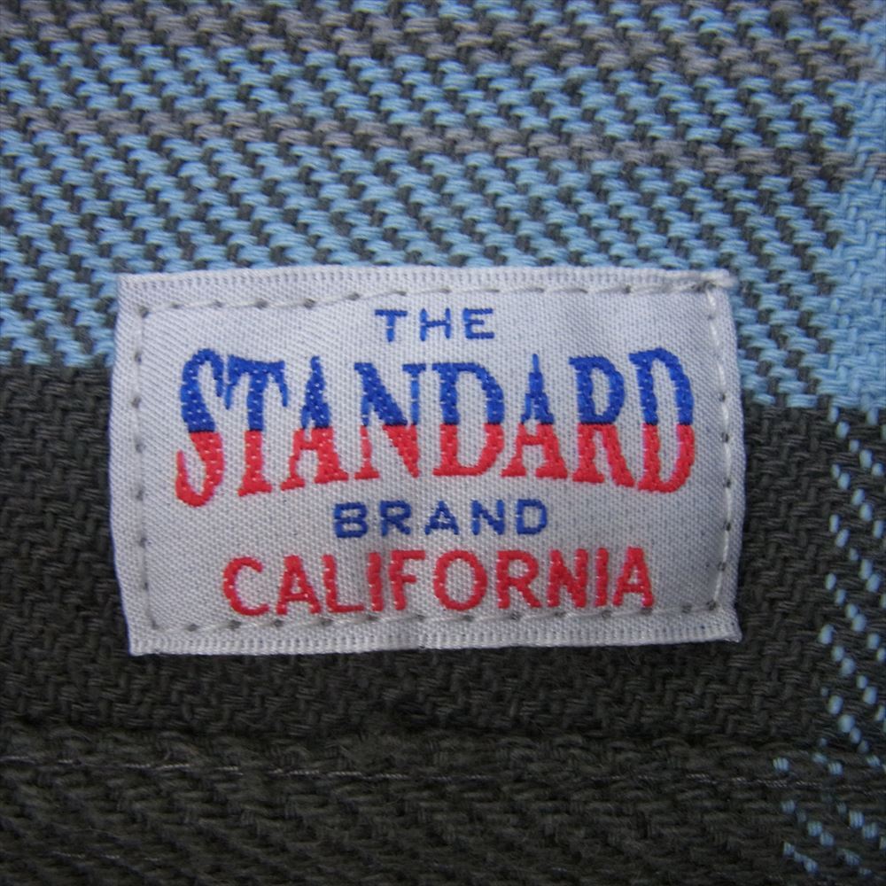 STANDARD CALIFORNIA スタンダードカリフォルニア SD Heavy Flannel Check Shirt ヘビー フランネル チェック シャツ ブルー系 M【中古】_画像4