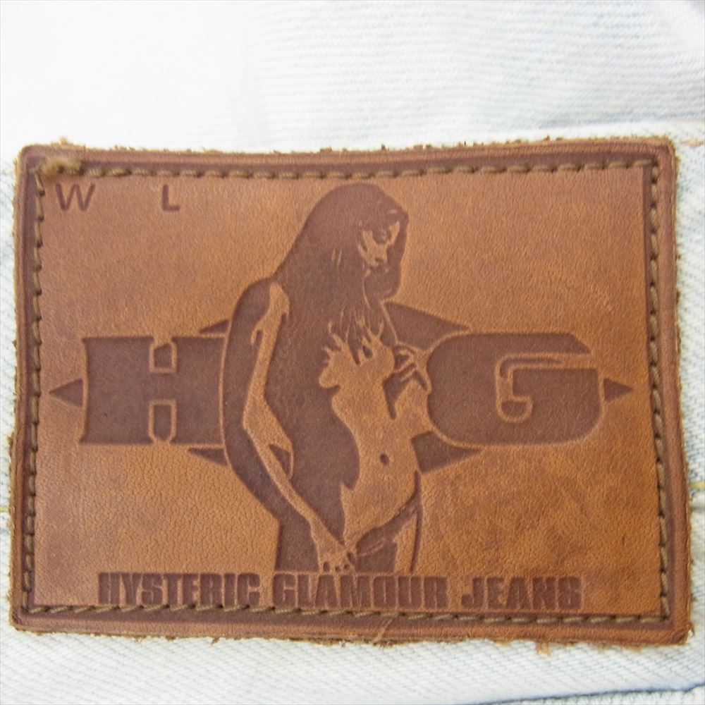 HYSTERIC GLAMOUR ヒステリックグラマー 4AP-1883 ウォッシュ ダメージ 加工 デニム パンツ インディゴブルー系 34【中古】の画像3