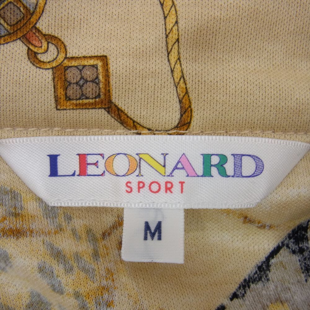 LEONARD レオナール LEONARD SPORT レオナールスポーツ 総柄 ジップ ジャケット ブルゾン ブラウン系 M【中古】_画像4