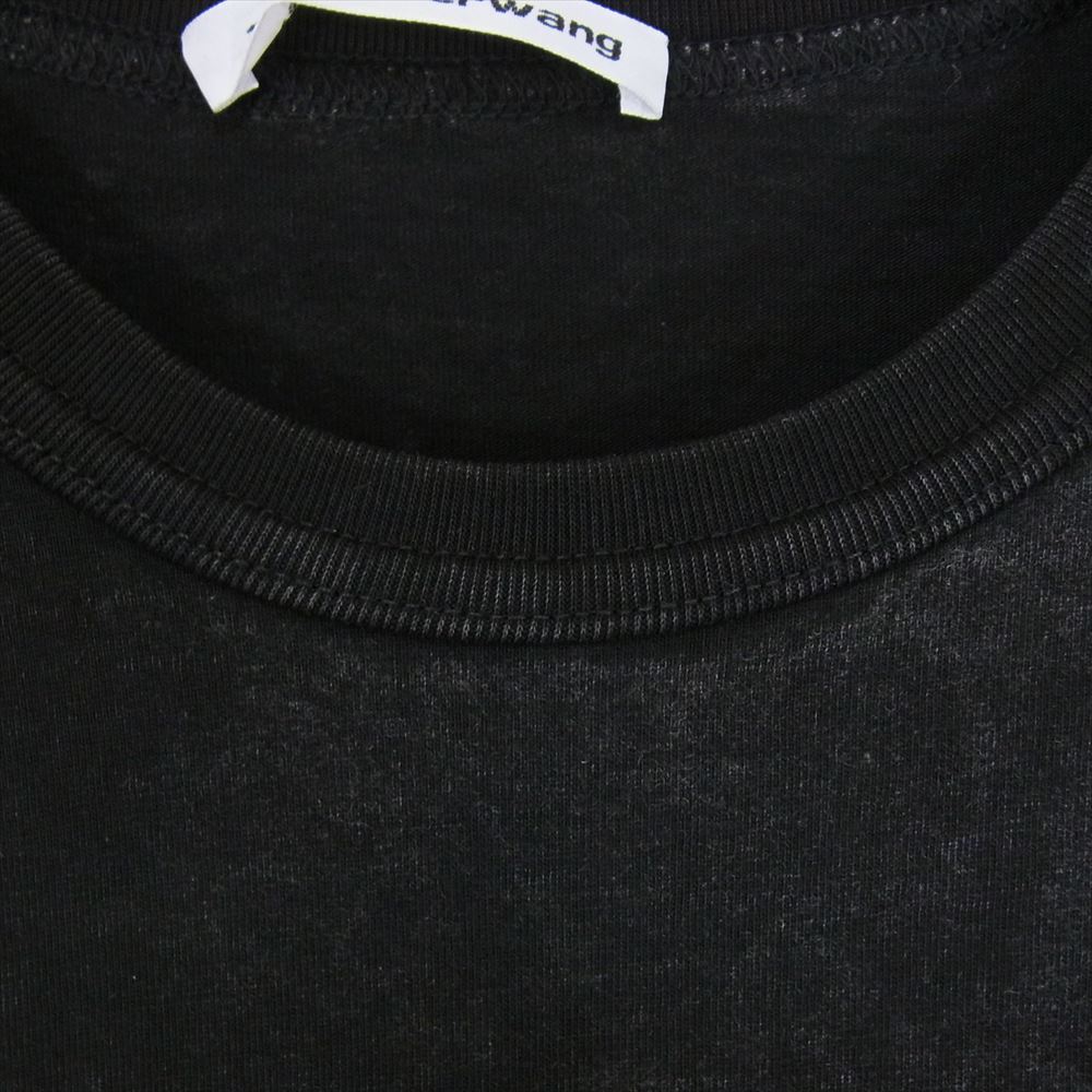 Alexander Wang アレキサンダーワン ピグメント加工 ロゴ刺繍 長袖 Tシャツ ブラック系 サイズ表記無【中古】_画像3