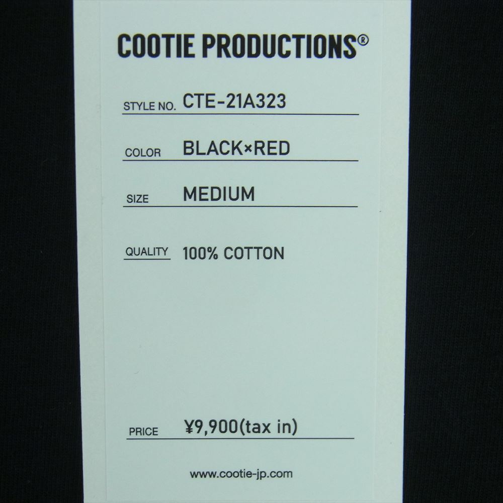 COOTIE クーティー 21AW CTE-21A323 Print L/S Tee ロゴ クルーネック ロングスリーブ 長袖 Tシャツ 黒系 M【極上美品】【中古】