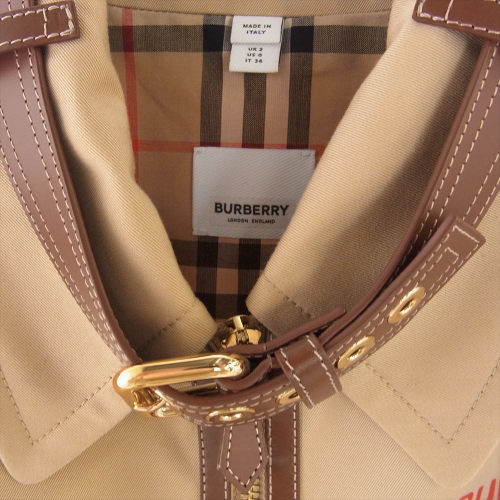 BURBERRY LONDON Burberry London 8037312 ENGLAND England Wildhill Love Logo reverse side noba check leather switch belt attaching [ used ]