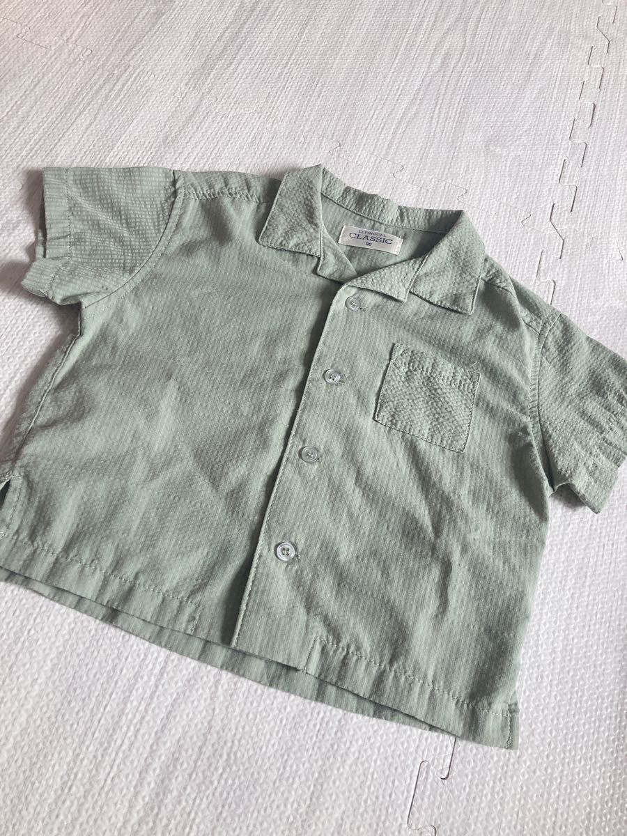 韓国風　ポロシャツTシャツ　90センチ 緑