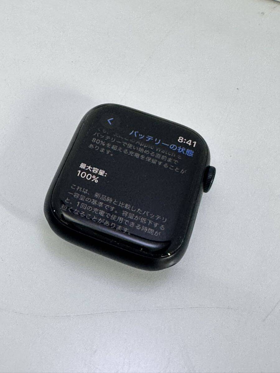 Apple Watch  アップルウォッチ Series 9 GPSモデル  45mm/M/L  ミッドナイト アルミ スポーツバンド MR9A3J/A A2980 中古品の画像5