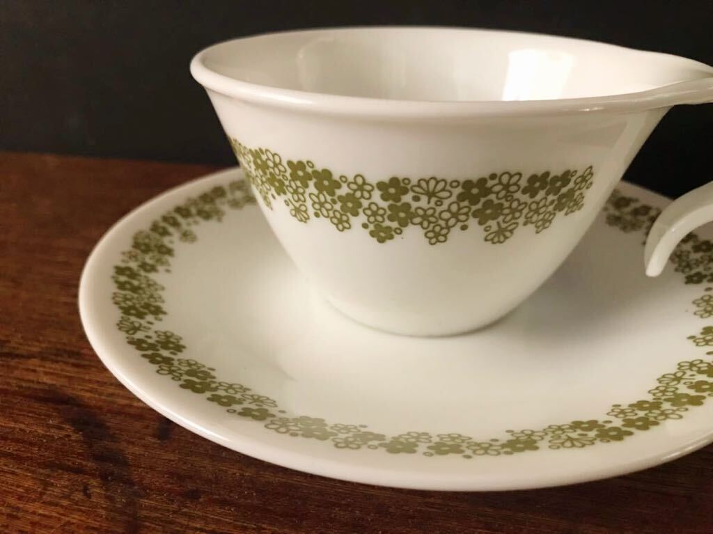 db217 Corelle☆コレール／クレイジーデイジー／C&S／USA／耐熱ガラス／オールドコレール／検：ファイヤーキング パイレックス／希少品_画像2