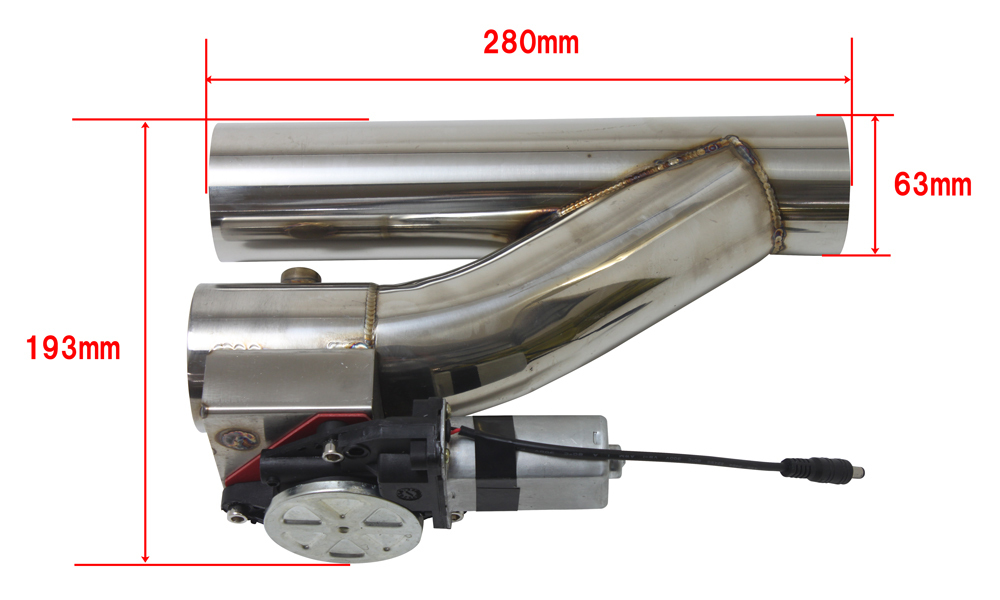 [送料無料 神奈川県から発送] マフラー可変電動バルブバイパス リモコン付き 63mmの画像2