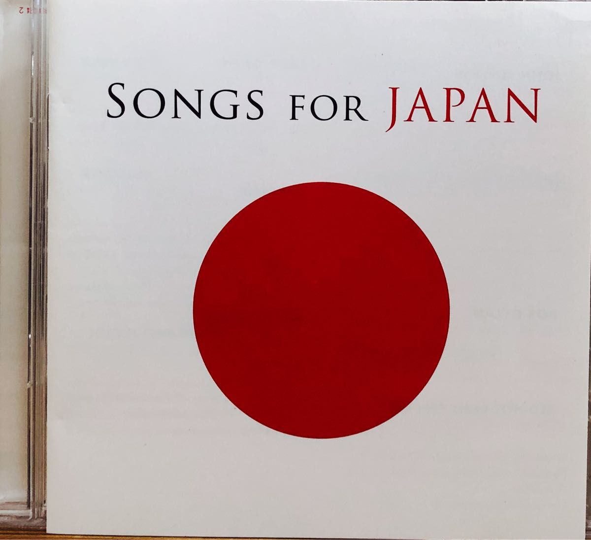 Songs For Japan ソングス・フォー・ジャパン 2枚組CD