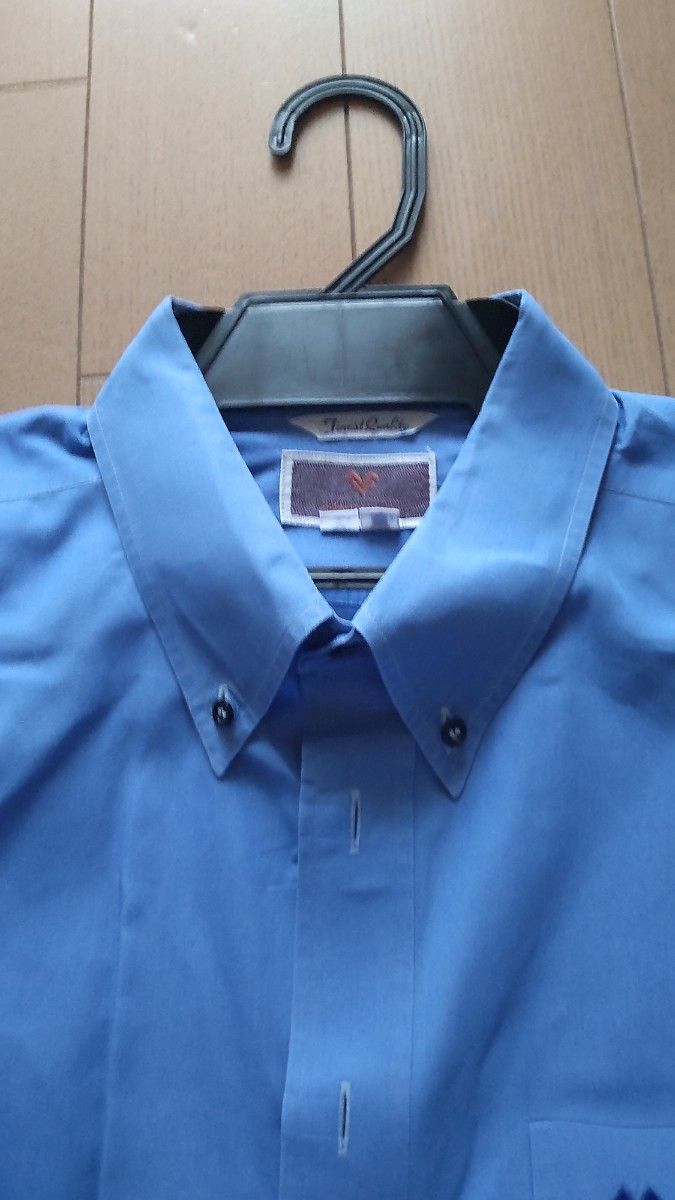 オーダーメード　バレンチノ　ワイシャツ　濃いブルー　42-80