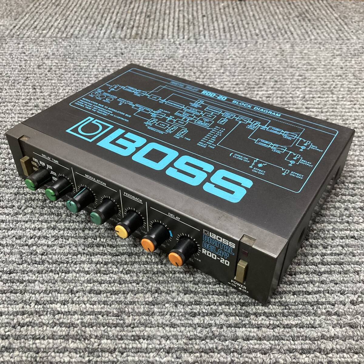 BOSS(ボス) DIGITAL DELAY デジタルディレイ BLOCK DIAGRAM ブロックダイアグラム BK RDD-20 マイクロラックシリーズ ハーフラックサイズの画像1