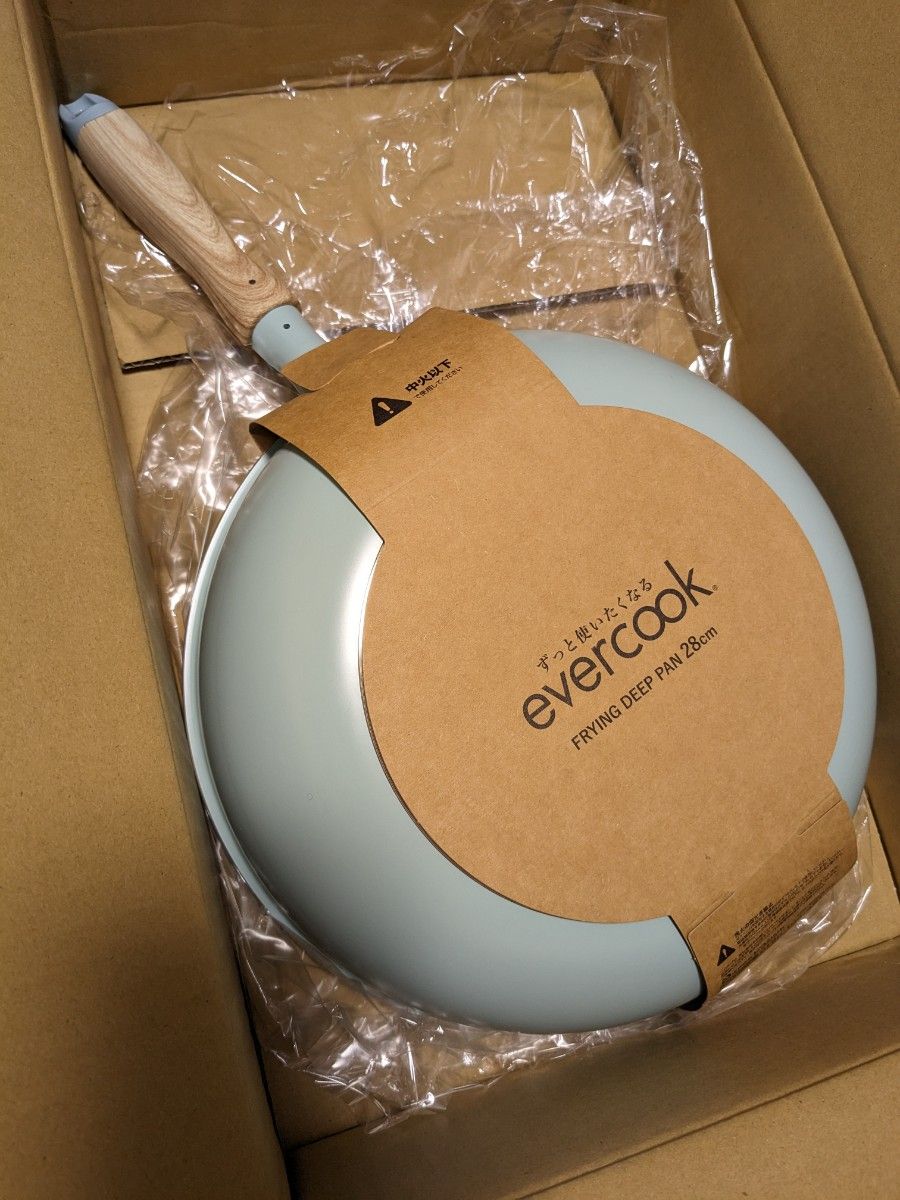 evercook エバークック フライパン 28cm深型 オパールグリーン IH ガス火　オール熱源対応