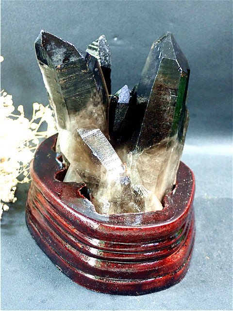 「在庫処分」AAA級【魔除け】◆天然モリオン(黒水晶）クラスター176C6-129C47Wの画像3