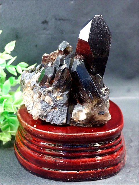 AAA級【魔除け】◆天然モリオン(黒水晶）クラスター178C6-59C123bの画像3