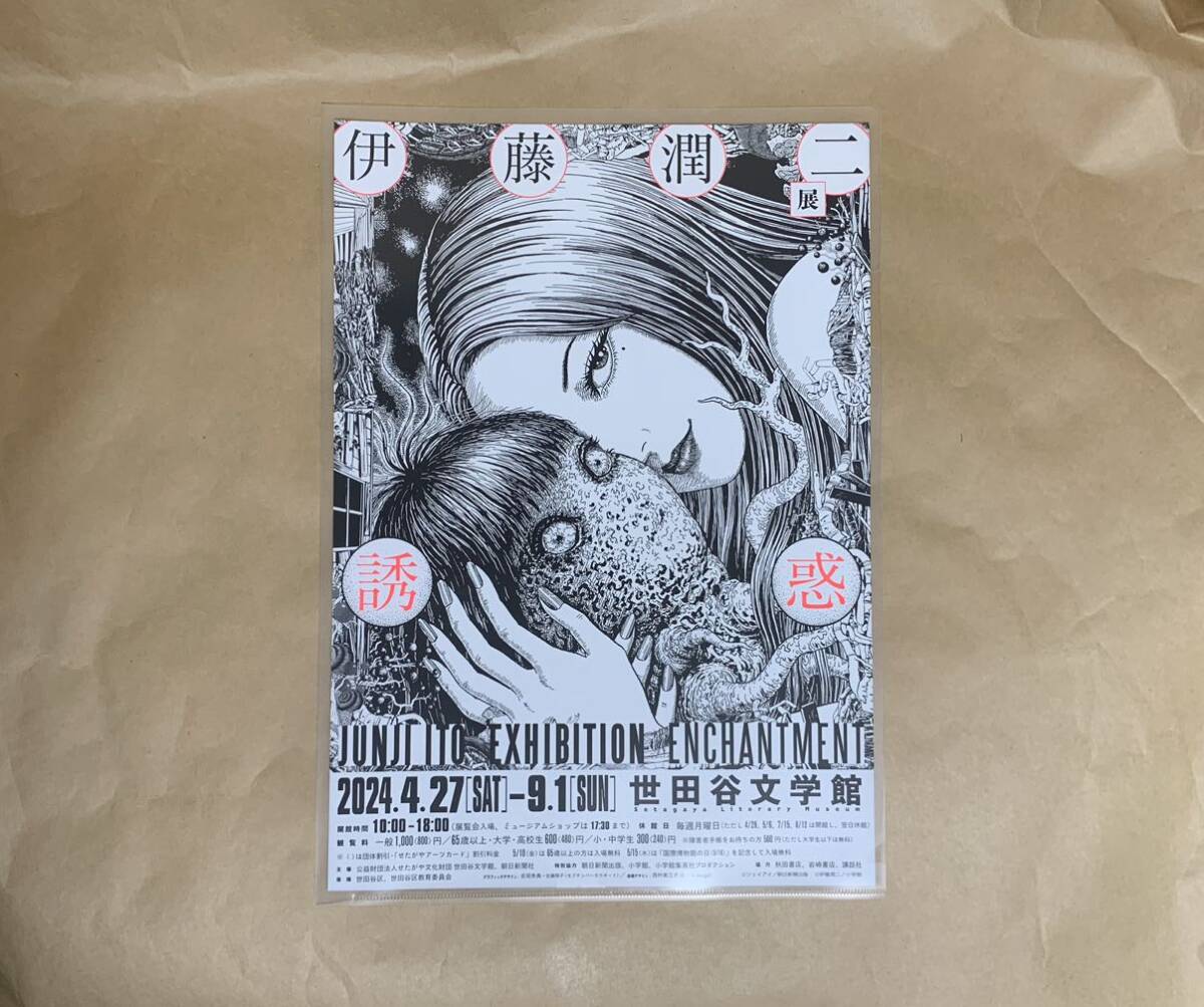 伊藤潤二展 誘惑 A4仕切り付きファイル JUNJI ITO EXHIBITION ENCHANTMENT クリアファイル 世田谷文学館 個展 伊藤潤二 富江 うずまき_画像5