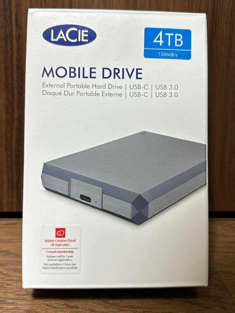 LaCie Mobile Drive USB-C Space Grey STHG4000402 外付けポータブルHDD 4TB【未開封・送料込】の画像2