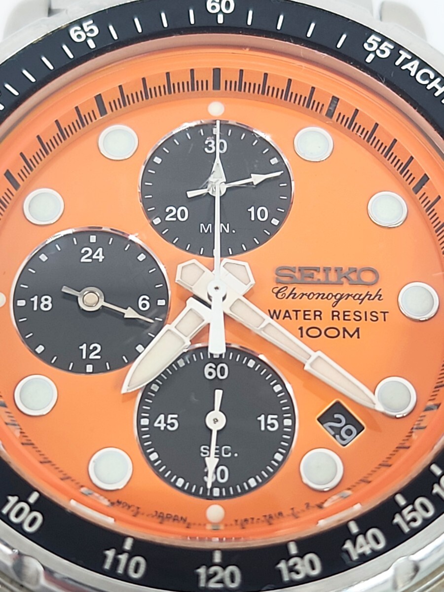 SEIKOセイコーイタリアンツナ　 クロノグラフ デイト クォーツ 腕時計#k1542_画像7