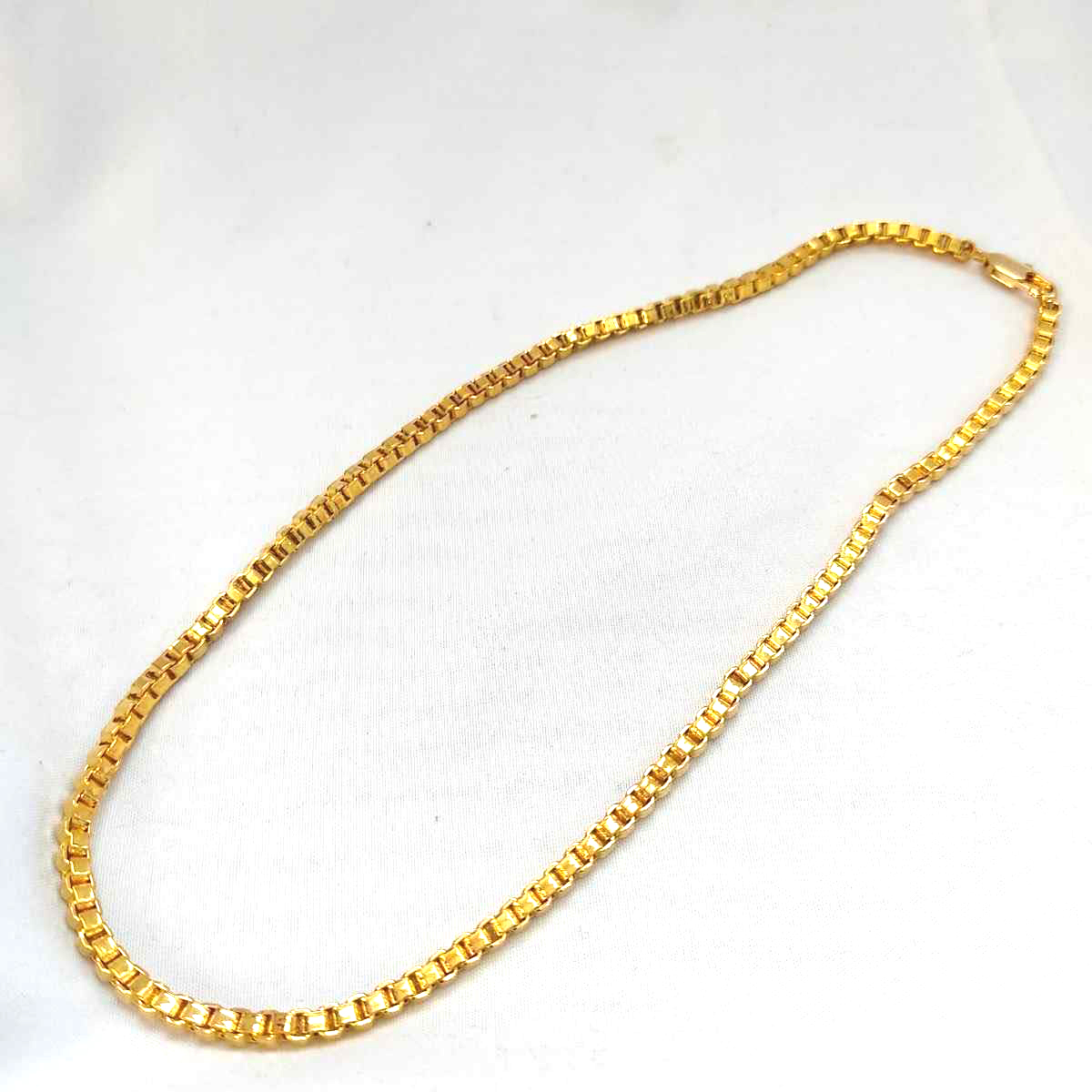 men's necklace GOLD chain 18k 刻印 ゴールドネックレス 金ネックレス 18kgp 鍍金 307の画像2