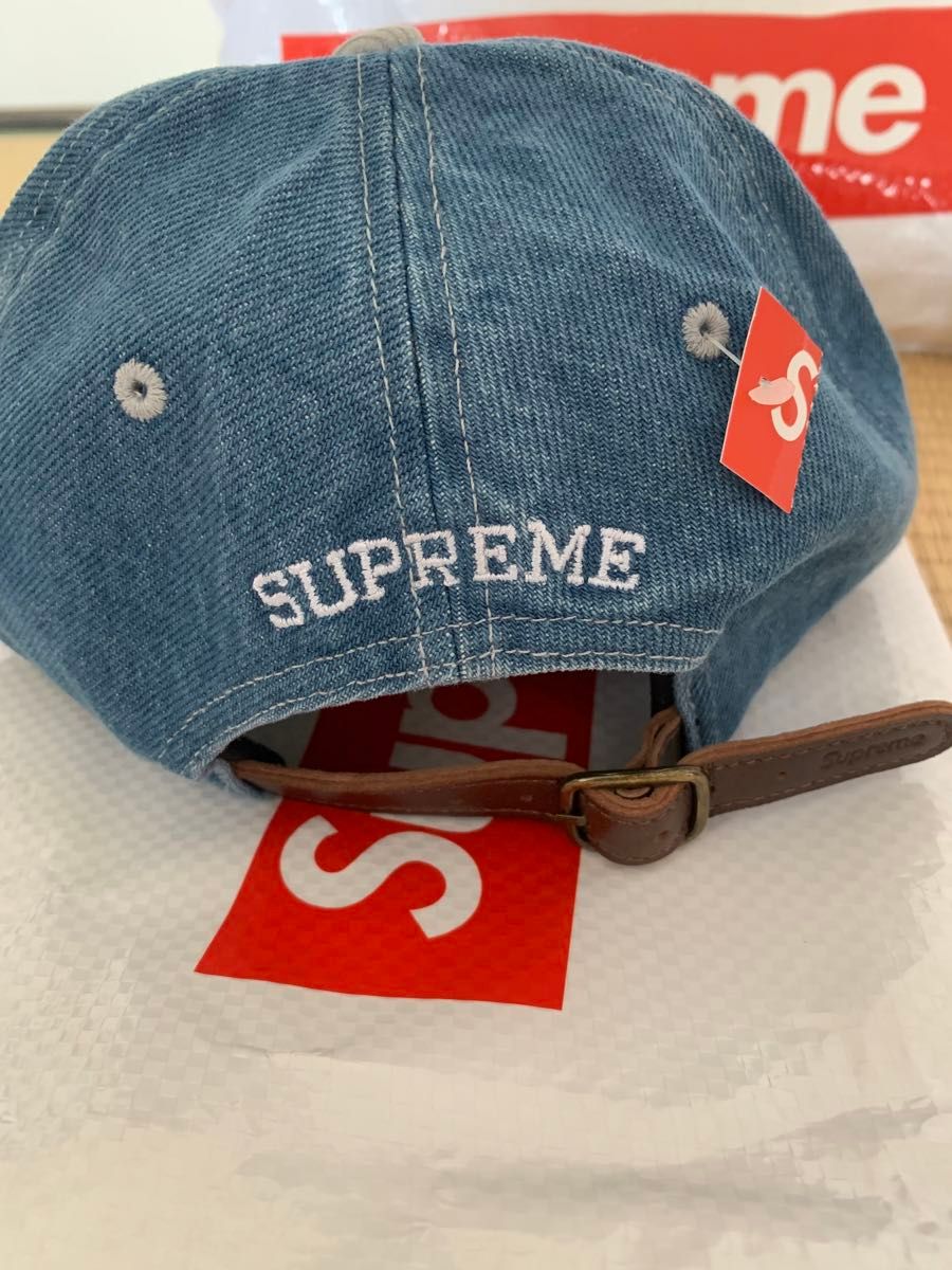 Supreme 2-Tone S Logo 6-Panel "Washed Denim"