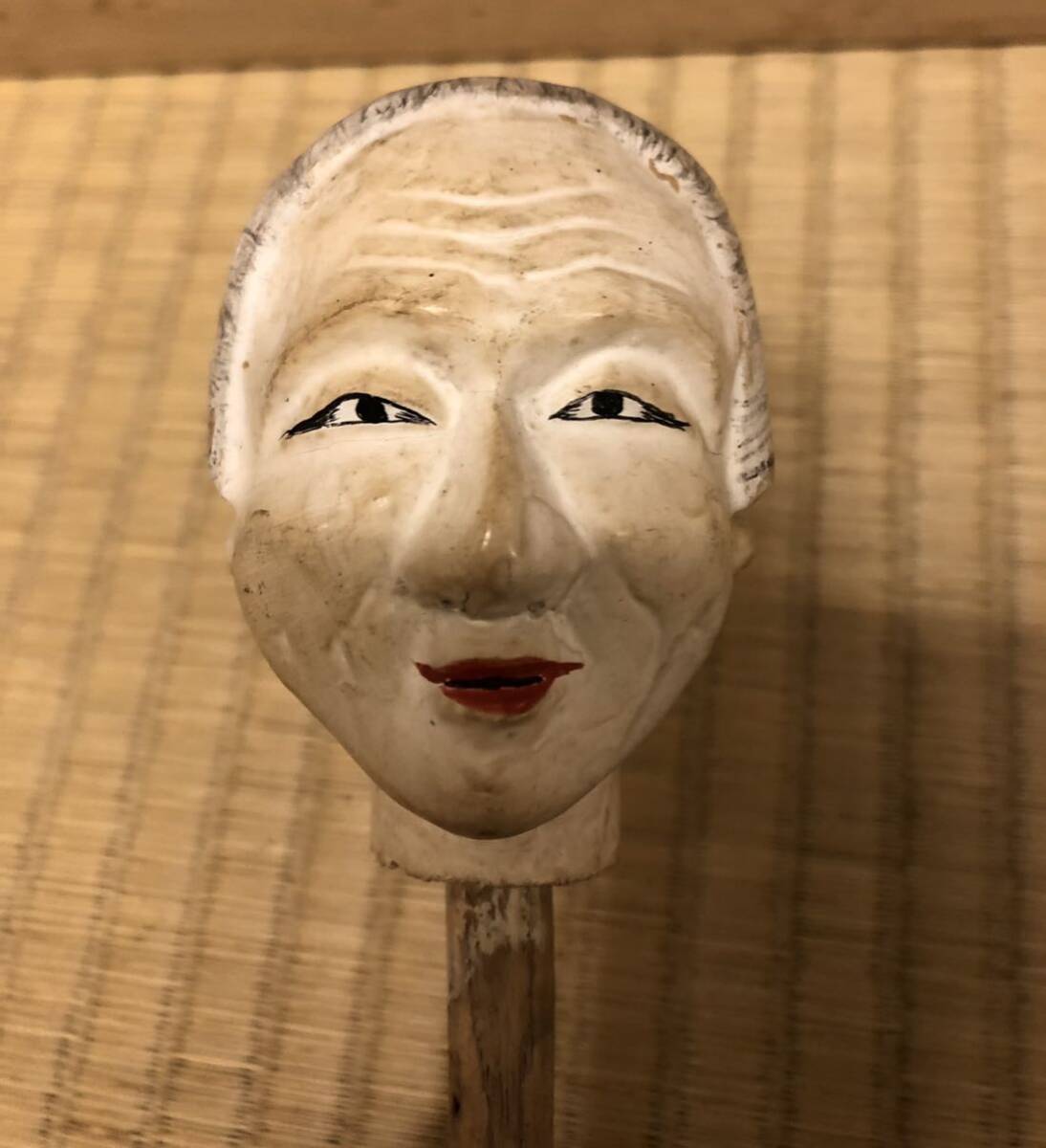 6800円 珍品!小型古浄瑠璃時代の人形3体と大型の首 文楽 阿波 6800円 珍品!小型古浄瑠璃時代の人形3体と大型の首 文楽 阿波
