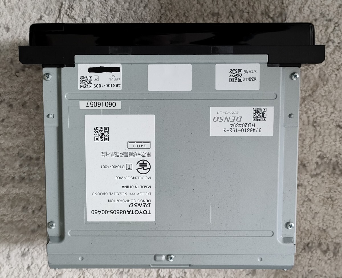 トヨタ純正 メモリーナビ NSCD-W66 地図SD 2018年式 中古品 トヨタ純正 メモリーナビ NSCD-W66 地図SD 2018年式 中古品