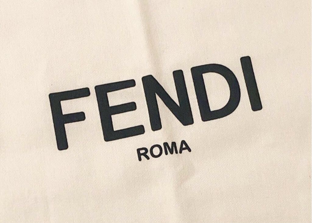 フェンディ「FENDI」バッグ保存袋 現行 (3800) 正規品 付属品 内袋 布袋 フラップ型 クリーム色 45×32cm _画像3