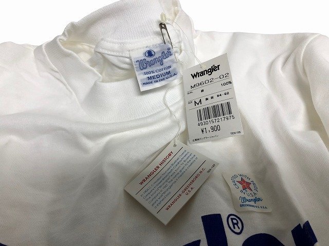 Wrangler / ラングラー Tシャツ ヴィンテージ ロゴT 80’S アメリカ製 サイズ : M ホワイト_画像4
