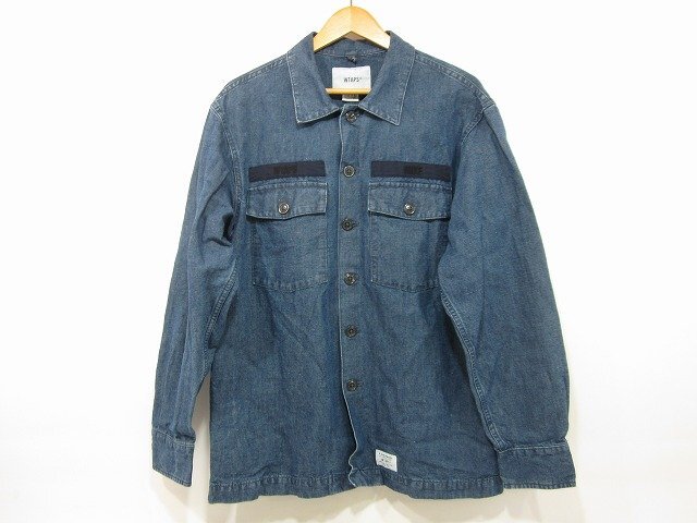 WTAPS / ダブルタップス 18SS デニムミニタリーシャツ 181BRDT-SHM01 メンズ サイズ : 02(M)_画像1