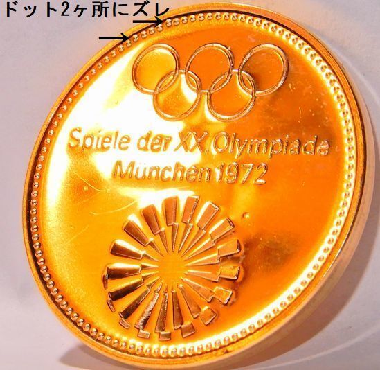 限定数発行 手変わり 1972年 ドイツ ミュンヘンオリンピック 五輪 ゴールド K10 / K24 金製 公式記念メダル 聖火ランナー 記章 コイン_画像5