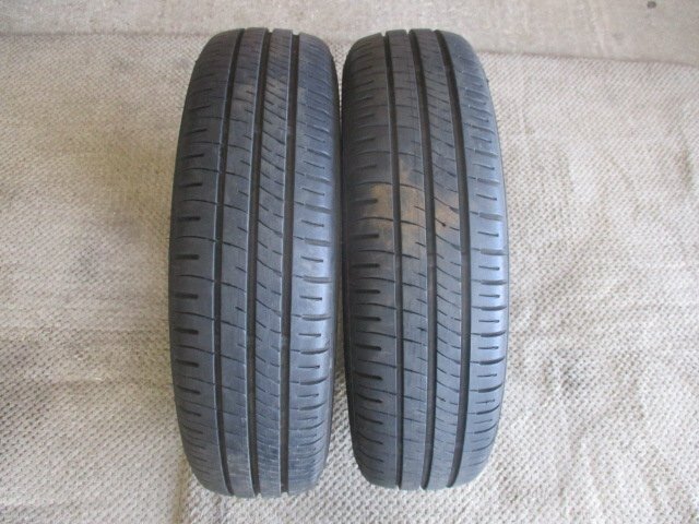 155/65R14 75S DUNLOP EC204【2本セット】2021年製 劣化ヒビあり 7~8部山程度【個人宅発送不可商品】_画像1