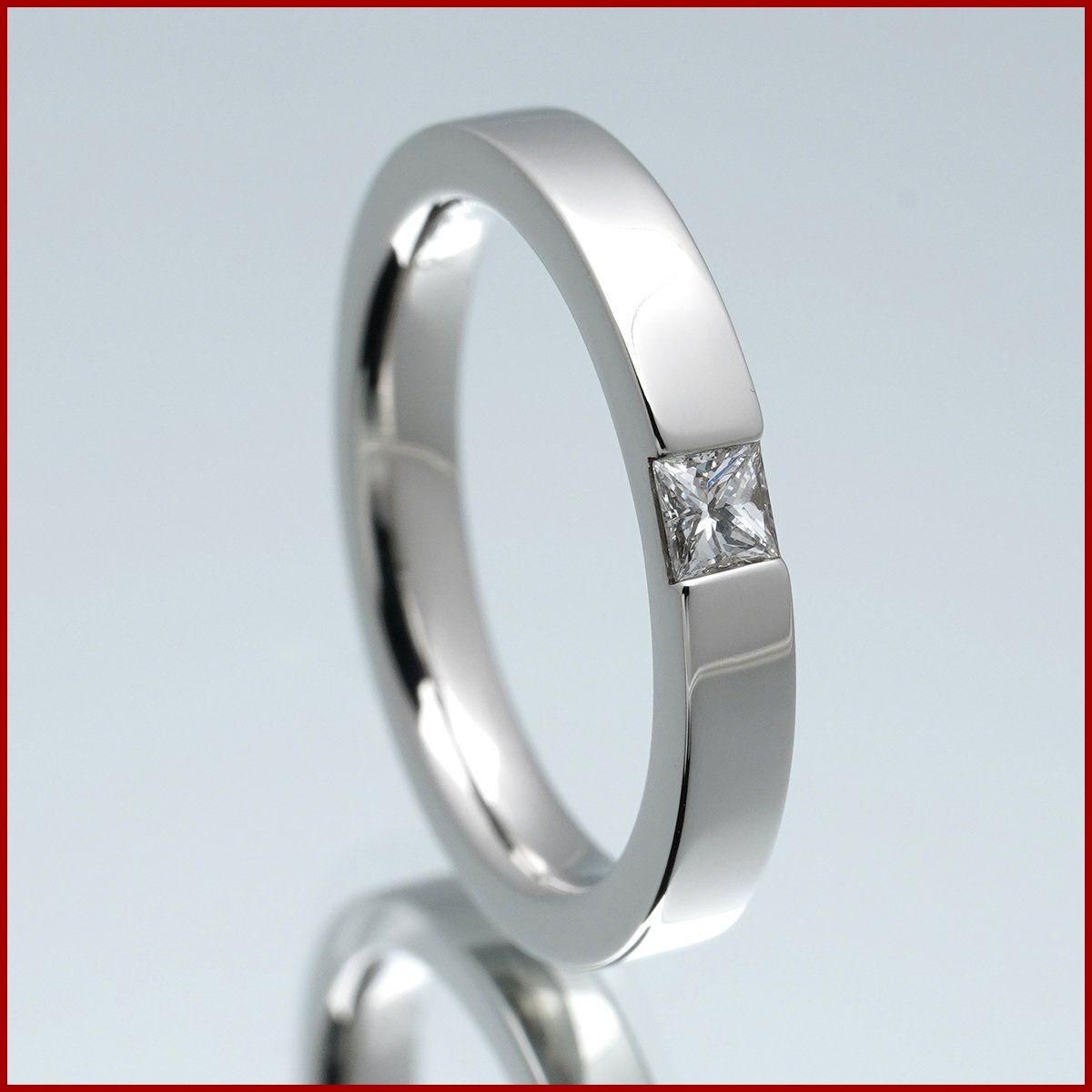 ハリーウィンストン プリンセスカット ダイヤモンド リング 指輪 Pt950 プラチナ 6.5号 美品 新品仕上げ済み_画像2