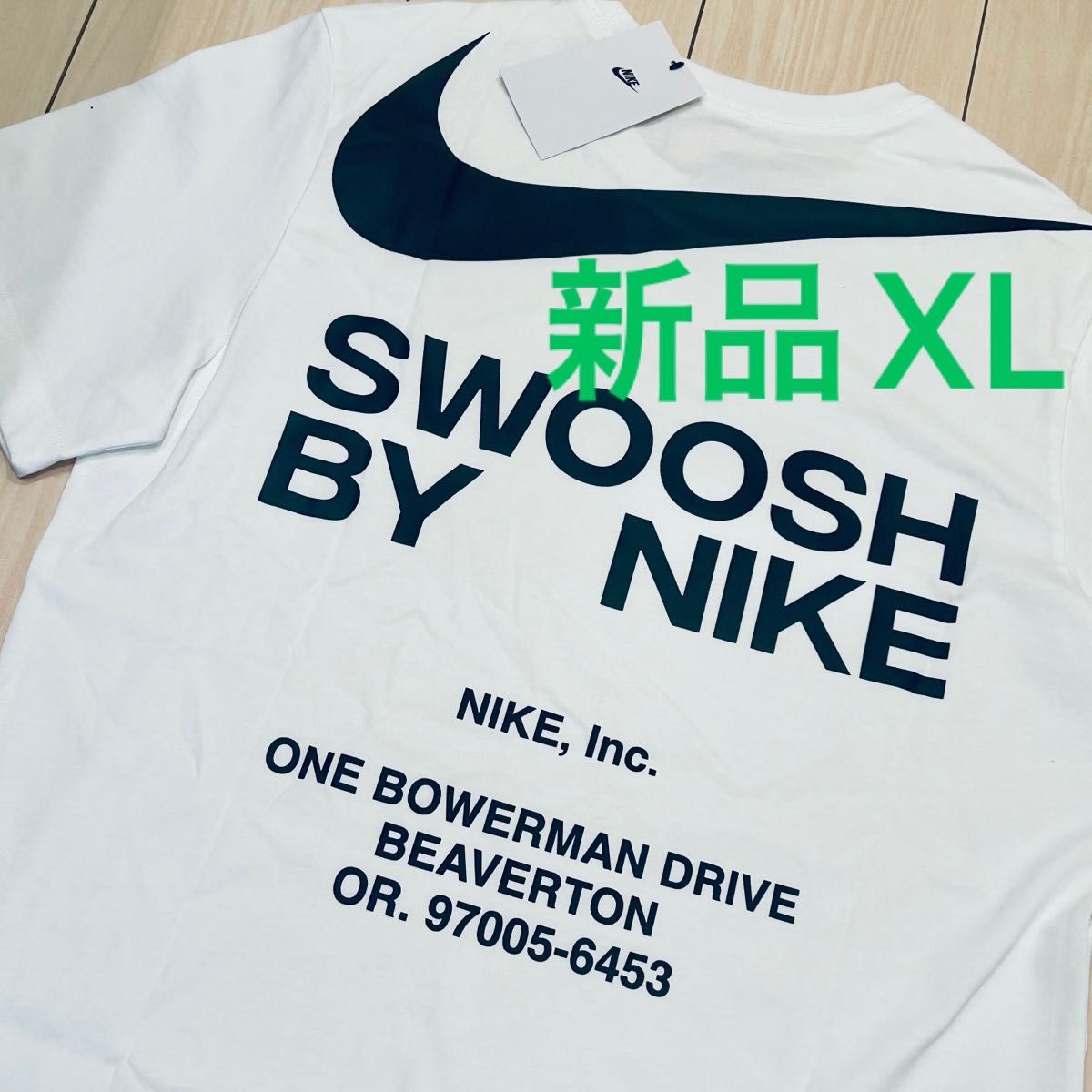 【新品】NIKE SWOOSH  ビッグ スウッシュ Tシャツ ホワイト XL