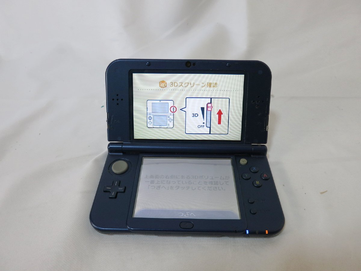任天堂 new NINTENDO 3DS LL 本体 RED-001 メタリックブルー　ペン無し