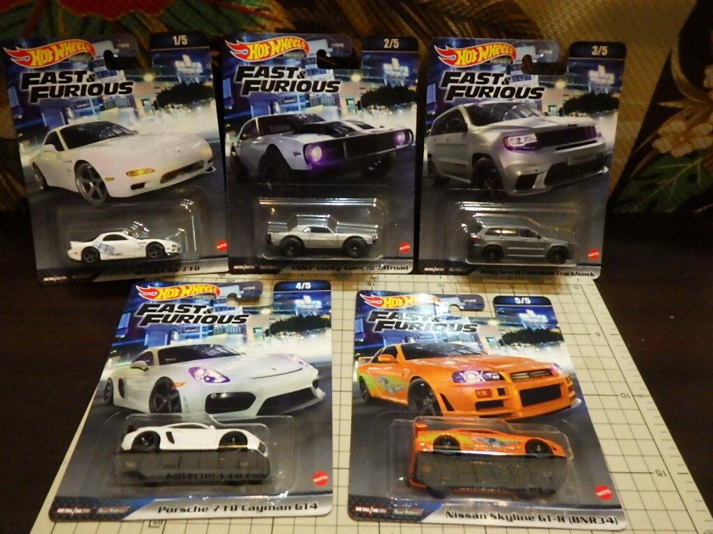 1円スタート C ホットウィール ワイルドスピード 5台コンプセット レア 完売 HOTWHEELS FAST＆FURIOUS 同梱不可 コンパクト発送の画像1