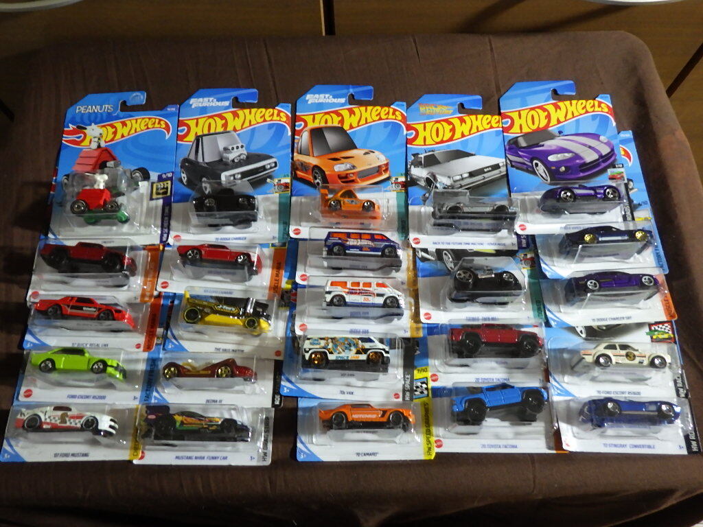 1円スタート　H　ホットウィール　HOTWHEELS　レギュラー品　24台セット　未開封　まとめ売り切り　レア品入り　バリエーション違いあり　_画像1