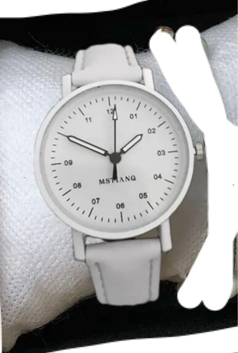 新品　未使用　クォーツ　腕時計　3bar生活防水　アナログ　カワイイ　おしゃれ　レトロ　シンプル　ホワイト